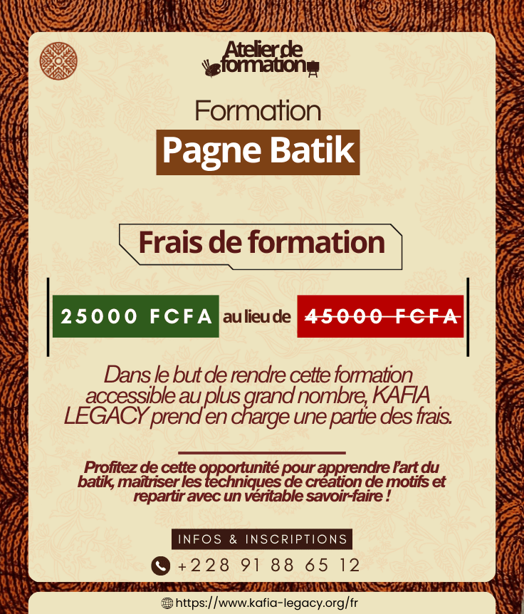 Affiche atelier Pagne Batik — visuel 2